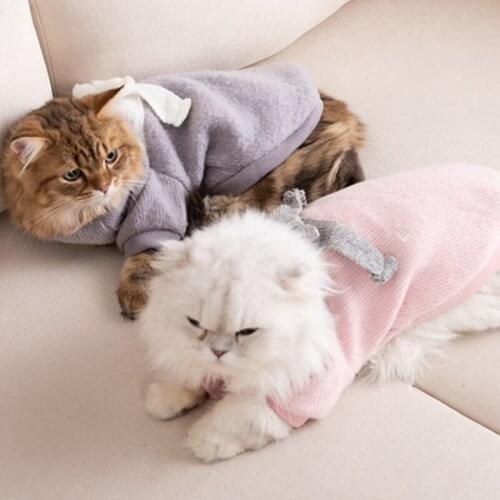Autumn Winter Warm Cat Clothes Cute Sweet Pet Cat Knitted Sweater for Small Cats Kitten Coat Jacket Pets Clothing Cats Supplies