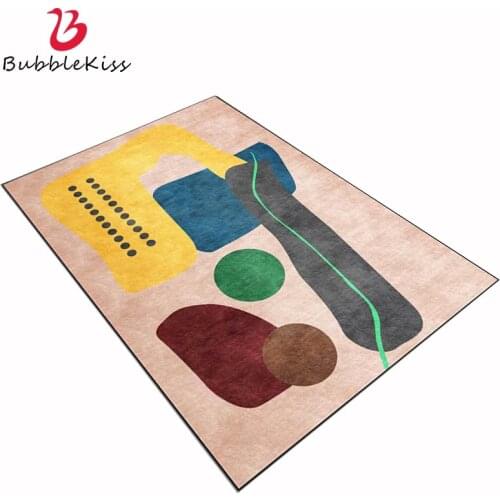 Bubble Kiss Abstract Carpets For Living Room Art Geometric Pattern Pink Area Rugs Nordic Style Home Kids Bedroom Decoration