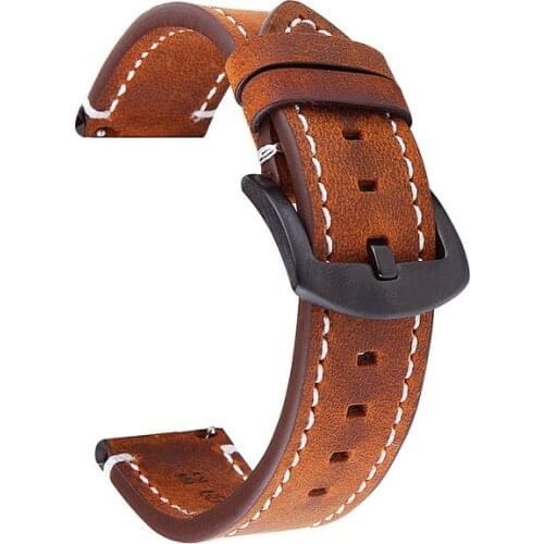 18mm 20mm 22mm 24mm Genuine Leather Watchbands Vintage Wrist Watch Band Strap Belt For Women Men Cowhide Strap Watch Accessories
