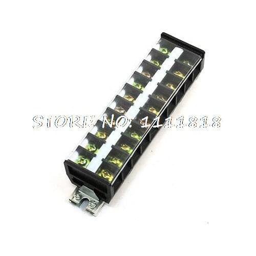TD-3010 10 Position 660V 30A DIN Rail Mount Barrier Screw Terminal Strip