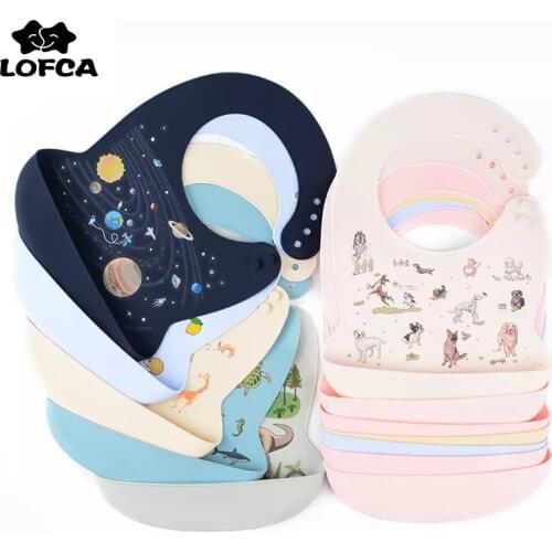 Silicone Bib Waterproof Saliva Dripping Banana Bibs Set Cartoon Newborn Feeding Soft Edible Aprons Baby Adjustable Burp Scarf