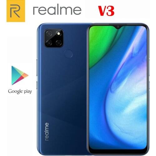Official Original New Realme V3 5G Mobile Phone MTK720 Octa Core 6.5inch 13.0MP Camera 5000mAh 18W Fast Charge Android 10 OS
