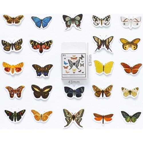 Vintage Retro Entomologist Mini Paper Diary Sticker Scrapbooking Decoration Label Retail