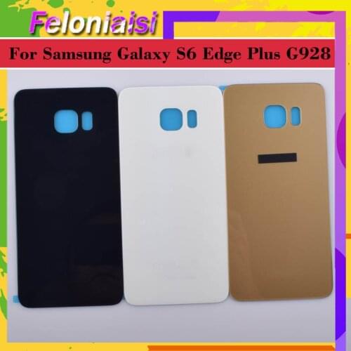 10Pcs/lot For Samsung Galaxy S6 Edge Plus G928 G928F Housing Battery Door Rear Back Glass Cover Case Chassis Shell Replacement