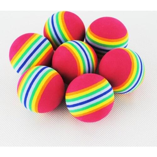 10pieces Light Weight Rainbow Practice Soft Golf Ball for Indoor