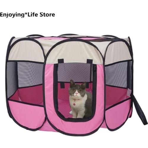 1x Portable Light Weight Pop Up Dog Pet Kennel House Travel Cage Puppy Cat Pet