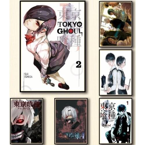 31 Designs Anime Tokyo Ghoul Whitepaper Poster Art Painting Abstract Fancy Wall Sticker for Coffee House Bar 2