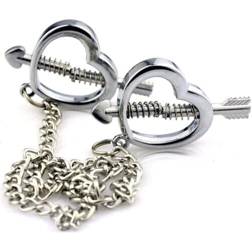 4-Color Chain Metal Nipple Clamps Breast Stimulator Clip Erotic Adult Sex Toys For Woman Men Nipple Torture Slave BDSM Fetish