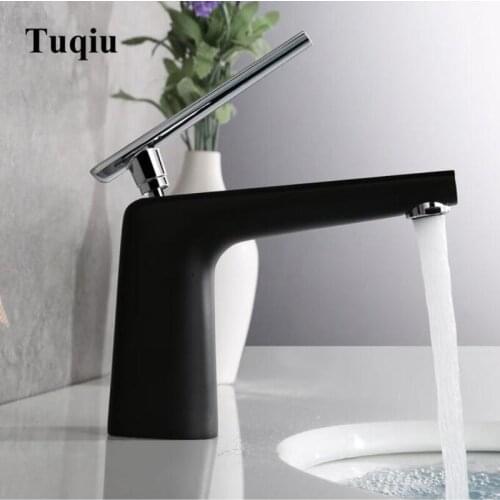 Chrome Bathroom Sink Faucet hot and cold Crane Brass Basin Faucet White and Chrome Sink Faucet Single Handle water tap