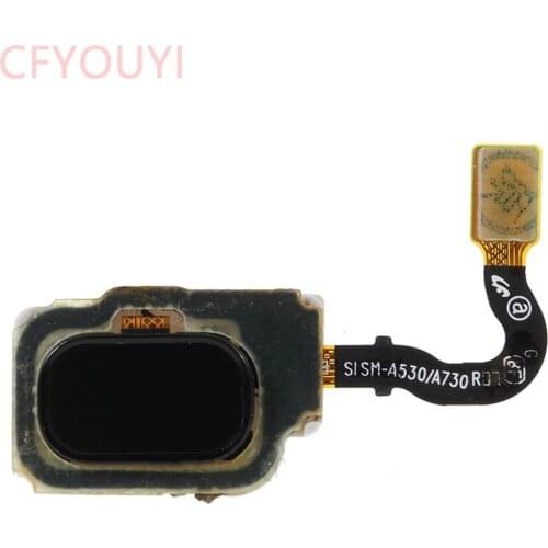 1pcs New Home Button For Samsung Galaxy A5 A7 2018 A530 A730 Fingerprint Menu Return Key Sensor Flex Cable Replacement