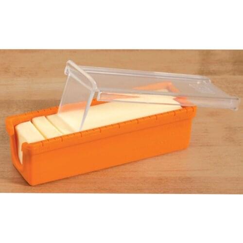 Butter tray box container clear plastic storage box cheese server storage tray with lid cheese board kitchen tools