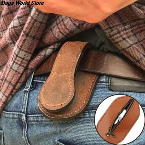 NEW Men Leather Coin Purse Outdoor Utility Self-Defense Multi-Tool Wallet Women