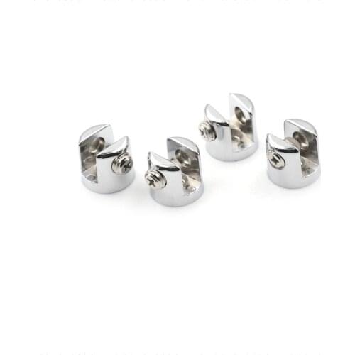 4Pcs Glass Brackets Chrome Plated ZINC Alloy 6mm-8mm Adjustable Screw for Fit Most Glass High Quality