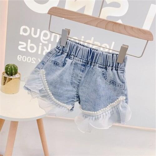 Girls Summer Denim Shorts 2021 New Baby Clothes Children Korean Style Thin Short Pants Girls Outwear Toddler Denim Jeans Shorts