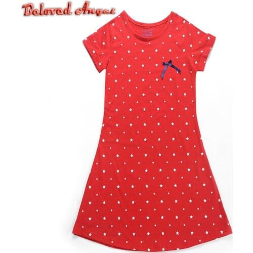 100%Cotton Girls Summer Dresses Tunic Brand New Robe Baby Clothes Kids Birthday Party Wear Children Princess Dress Costume 1-13T