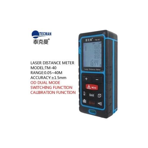 0.05m-40M Portable Laser RangefindersTM40 Non-contact LCD display Digital laser distance meter rangefinder measure distance