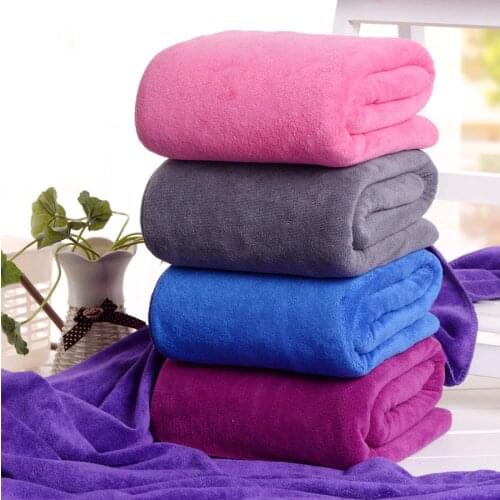 Thicken Quick-drying Beauty Salon Yoga Big Towel 70x140/80x180cm Absorbent Large Microfiber Beach Bath Towel Covered Swimming