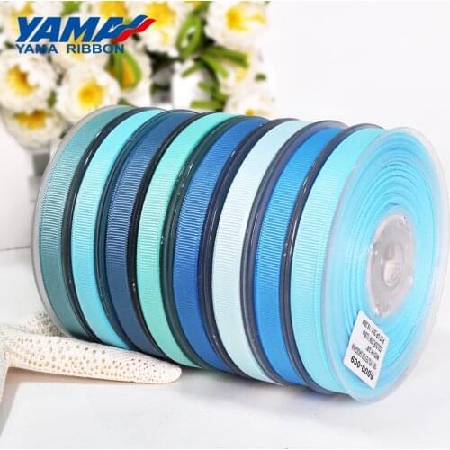 YAMA 1/8 inch 3mm 350yards/lot light Blue Series Wholesale Grosgrain Ribbon for Diy Dress Accessory House Wedding Decoration