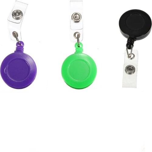 1 pcs Badge Holder Retractable Reel YOYO Clip Snap Button ID Card Key