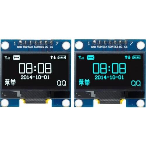 1PCS 1.3" OLED module White/Blue color SPI 128X64 1.3 inch OLED LCD LED Display Module For 1.3" SPI Communicate D13 For Arduino