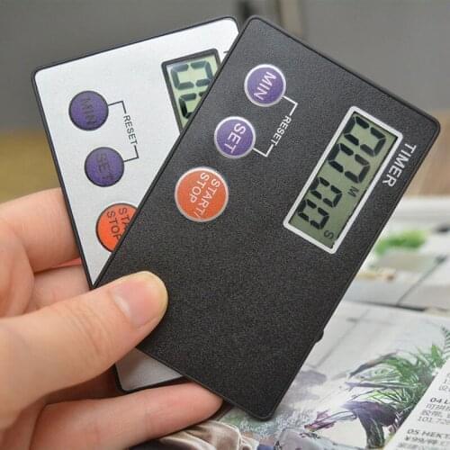 100pcs/lot Timer Countdown Pocket Kitchen Study Rest Kitchen Cooking ( Credit Card Size )