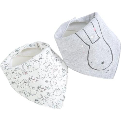 2pcs/lot Infant Baby Bibs Waterproof inner layer Newborn Cotton Unisex For babies scarf Boys/Girls Baby feeding Accessories