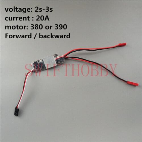 2S -3S 20A Brushed ESC Speed Controller BEC 380 390 motor Two-way electrically controlled for RC car And Boat