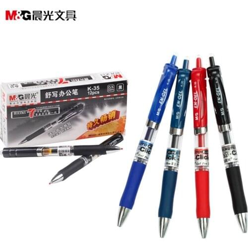 5PCS/LOT M&G k-35 Press type gel pen 2016 The new concept design pen school and offic stationery free shipping