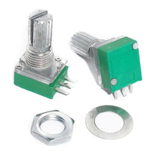 5pcs RK097N 5K 10K 20K 50K 100K B5K with a switch audio 3pin shaft 15mm amplifier sealing potentiometer