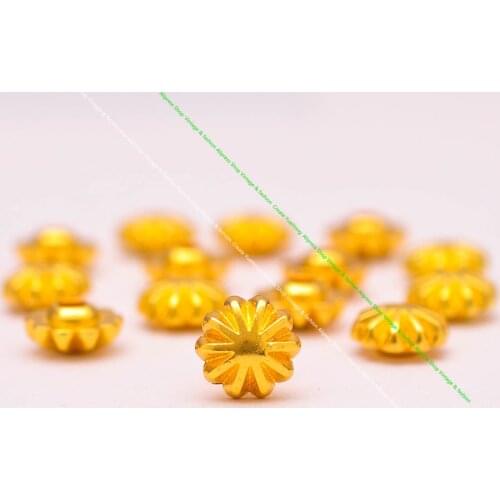 50pc 9*9mm Gold Rosette Floral Head Nail Rivet Stud Spots Fastener Concho Rivetback For Leathercraft Belt Keychain Wallet Bag