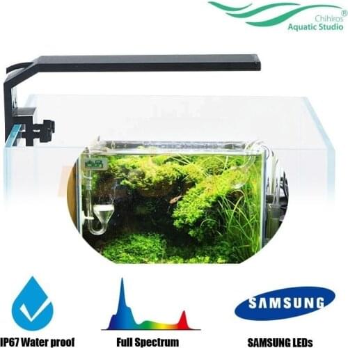 Chihiros C Series Aquarium LED Light Clip-on Fixture Water Proof Lamp Lighting With Brightness Control For Mini Plant Grew Tank