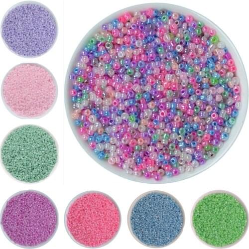 2mm Czech Seed Spacer Beads 1000pcs/Bag Mini Glass Seed Beads Diy Jewelry Making Material For Handmade Jewellery Fittings