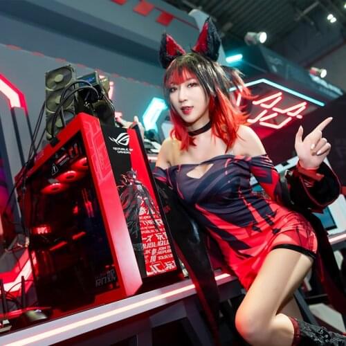 MOG X Rog Co-Branded Custom Black and Red RO Ji Theme Computer Desktop Game Case