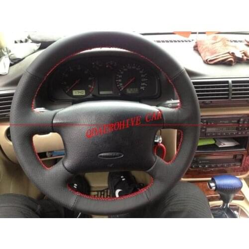QDAEROHIVE Artificial micro fiber Leather Car Steering Wheel Cover for Volkswagen Passat B5 VW Golf 4 Skoda Octavia 99-05