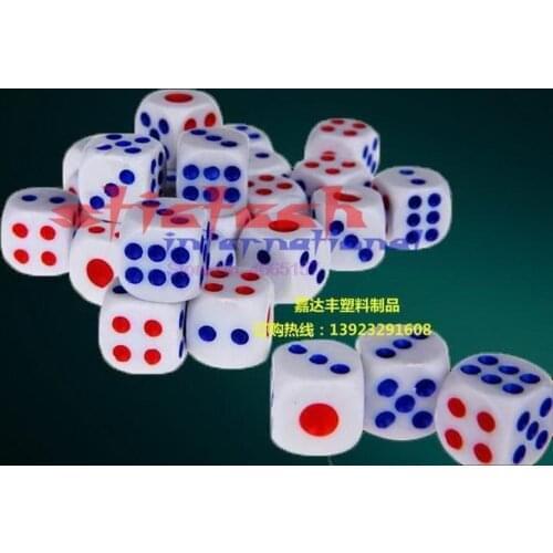 By dhl or ems 50sets 100pcs/set Standard Plastic 10mm Game White Decider Dice Die RPG Toy Bauble B2C Shop