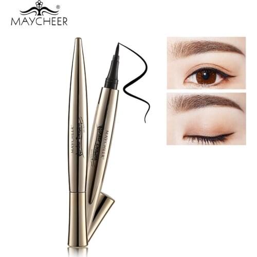 MAYCHEER Brand Black Liquid Eyeliner Pen Smooth Silky Waterproof Long Lasting Quick-dry Pigmented Eye Liner Pencil Makeup