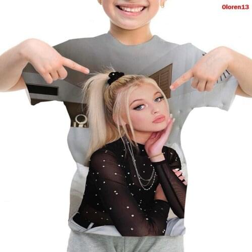 Harajuku Streetwear Loren Gray 3D Print T-shirt for Children Girls T Shirt Women Fashion Tshirt Men Tee Tops Summer Short Sleeve