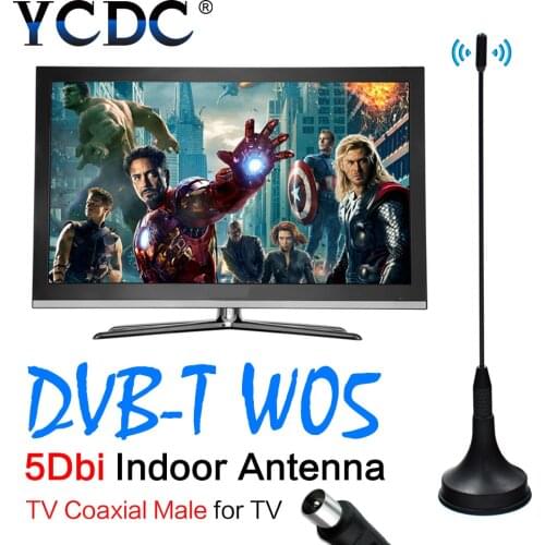 5dBi Indoor Digital DVB-T TV Antenna Freeview HDTV Antenna Aerial Signal Booster 1.5m Cable For DVB-T Antena TV HDTV Box