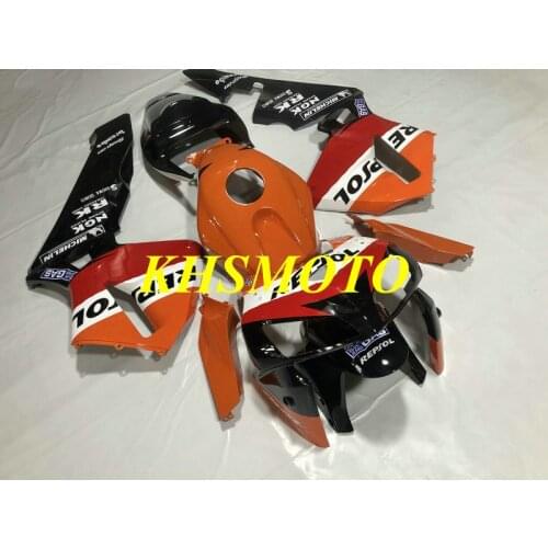 Motorcycle Fairing kit for CBR600RR F5 05 06 CBR 600RR 2005 2006 cbr600rr ABS Red orange Fairings set+gifts HJ62