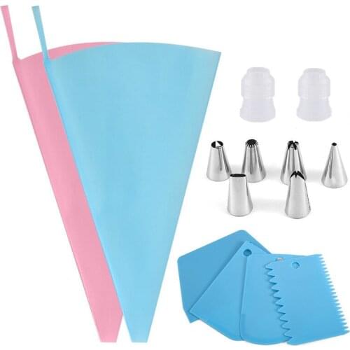 Piping bag nozzle set Confectionery cake Pastry sleeve for decoration silicone tools equipment accessories nozzles cream baking