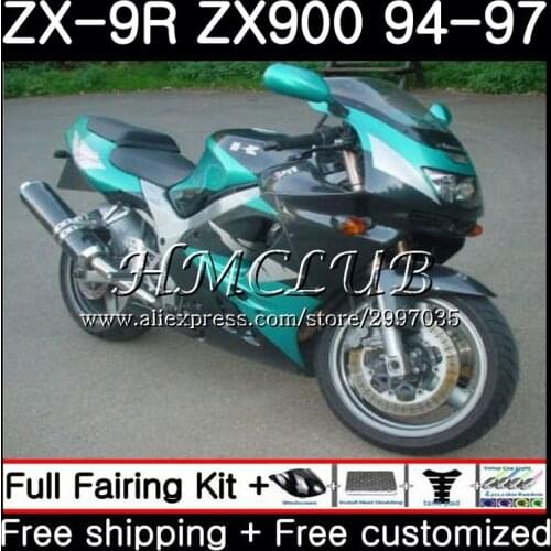 Body For KAWASAKI cnay black hot NINJA ZX900 ZX-9R 1994 1995 1996 1997 66HC.4 ZX 9 R 94 97 ZX 9R 900CC ZX9R 94 95 96 97 Fairing