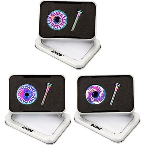 Lightweight Titanium Alloy Bicycle Headset Cap + M6*30mm Bike Headset Stem Bolt Screw Bicycle Parts