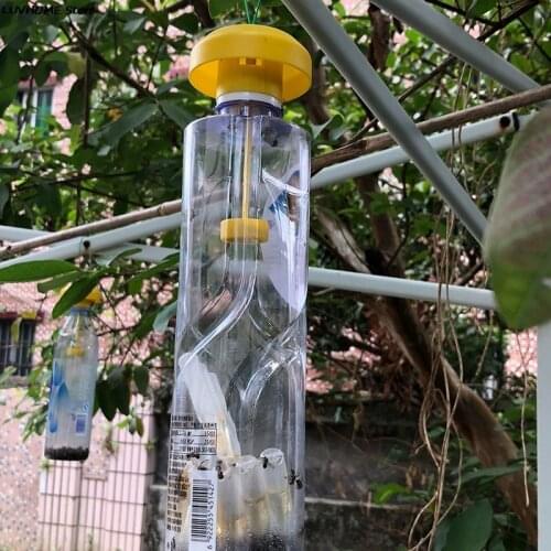 Fruit Fly Trap Killer Plastic Yellow Drosophila Trap Fly Catcher Pest Insect Control For Home Farm Orchard