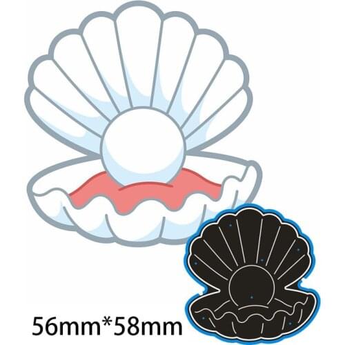 Metal Cutting Dies Pearl shell New Scrapbook paper decoration template Embossing DIY Paper Card Craft 56*58mm