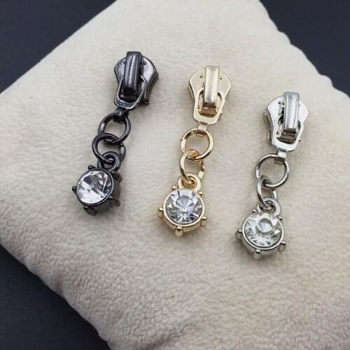 3# metal slider for nylon resin metal zipper repair high grade clothing coat bags zip repair 10pcs silver gold black