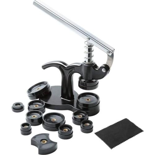 14Pcs Watch Press Set,18Mm To 50Mm Watch Case Closer,Watch Repair Kit (Black)