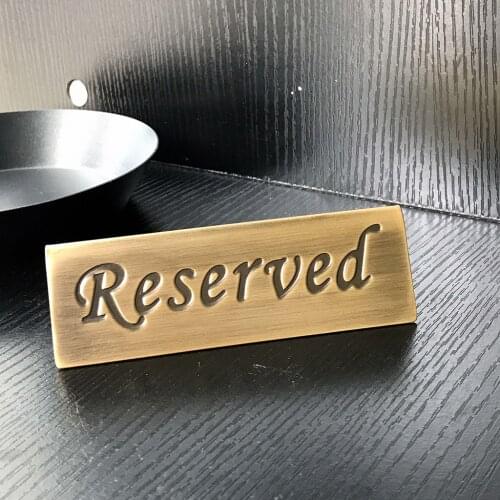 4-Pack Rustic Reserved Table Tent Sign for Reserving Seats for Wedding Receptions, Banquets and Parties - Double-Sided Design