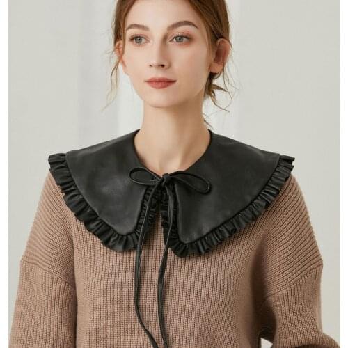 Big Lapel Fake Collar Shawl Women Vintage Detachable Shirt Collar Blouse Sweater Collar Lapel Top Women Clothes Accessories