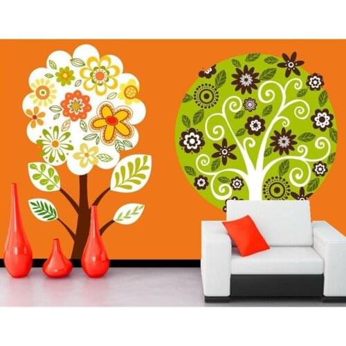 Custom mural wallpaper,lovely cartoon landscape illustration papel para parede,living room sofa TV wall kids room wallpaepr