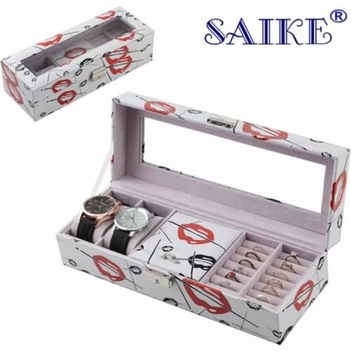 Small Size Watch And Jewelry Display Boxes Case Fibre Board Women Storage Box Wooden Home Decoration Use White Gift Watch Boxes